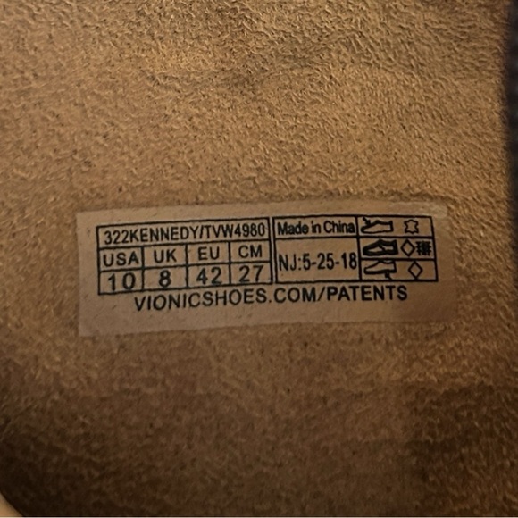 VIONIC 322 Kennedy Brown Leather Bootie Orthaheel Fall Winter 3" Heel sz 10 - Picture 8 of 8